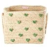Rice - Raffia Square Basket with Raffia Handles - Boîte de rangement -Sacs à dos Soldes rice raffia square basket with raffia handles boite de rangement